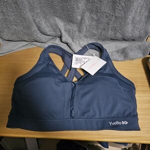 Yvette Women's Navy Sports Bra Size 3x